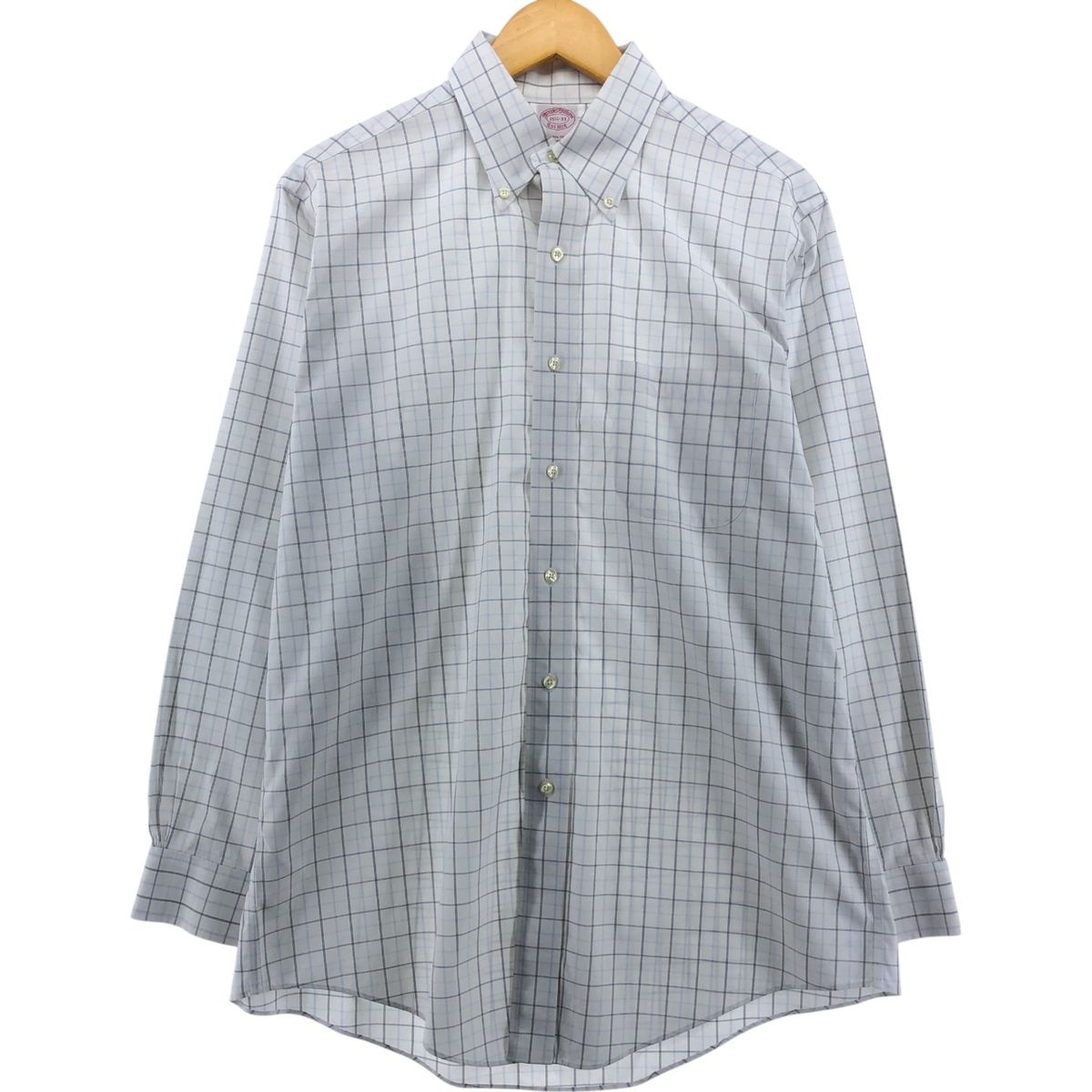 古着 ブルックスブラザーズ Brooks Brothers Est.1818 長袖 ボタンダウンチェックシャツ メンズM相当/eaa513009