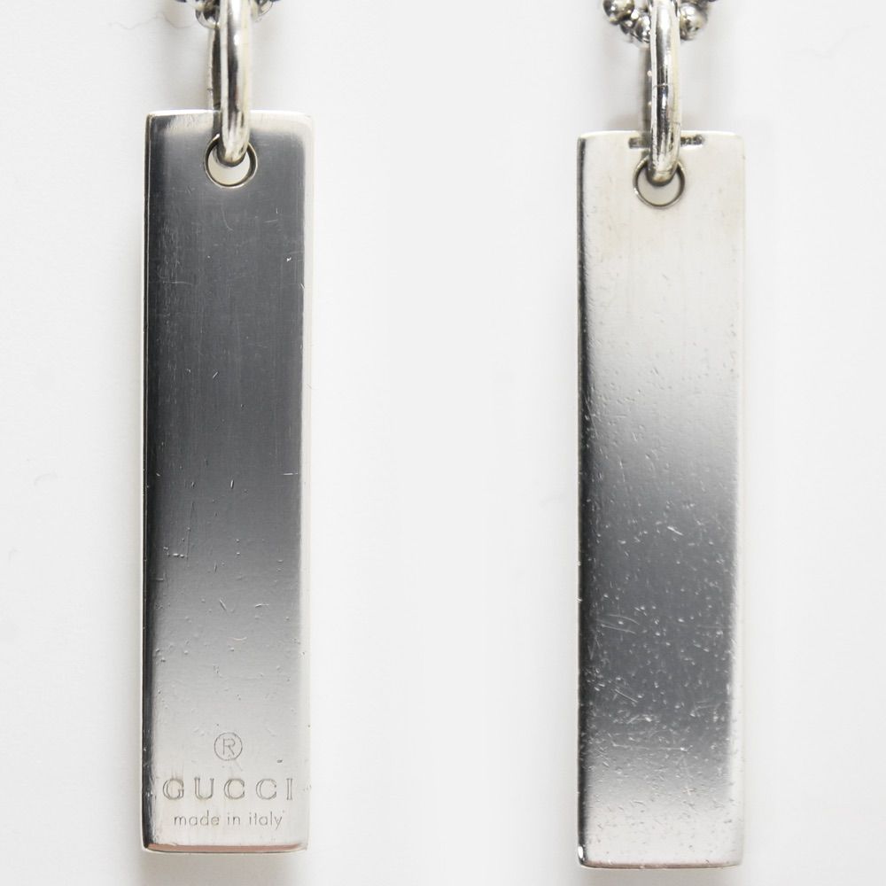 グッチ GUCCI IDロゴプレート チェーンネックレス SV925 希少 グッチ GUCCI IDロゴプレート チェーンネックレス SV925 希少 グッチ