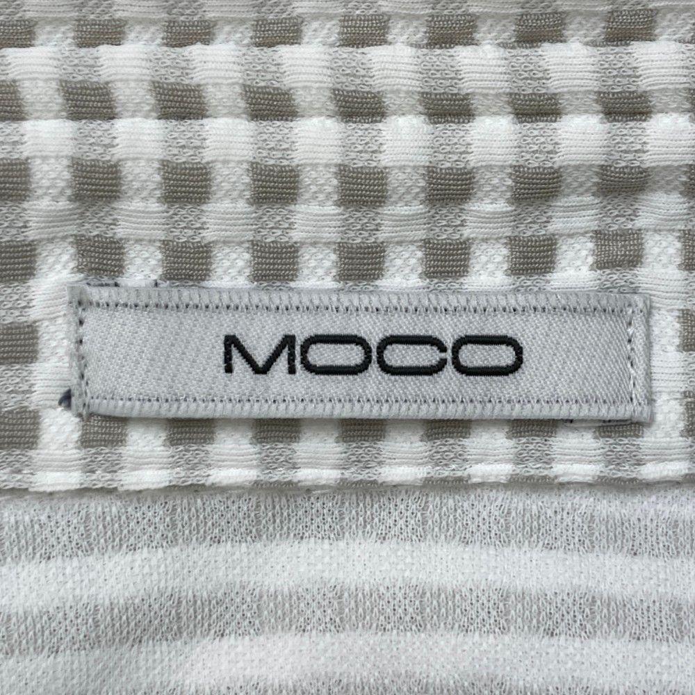 サイズ：50 MOCO モコ 21-2242810 長袖ポロシャツ チェック グレー系 [240101416663] ゴルフウェア メンズ ストスト サイズ：50 MOCO モコ 21-2242810 長袖ポロシャツ チェック