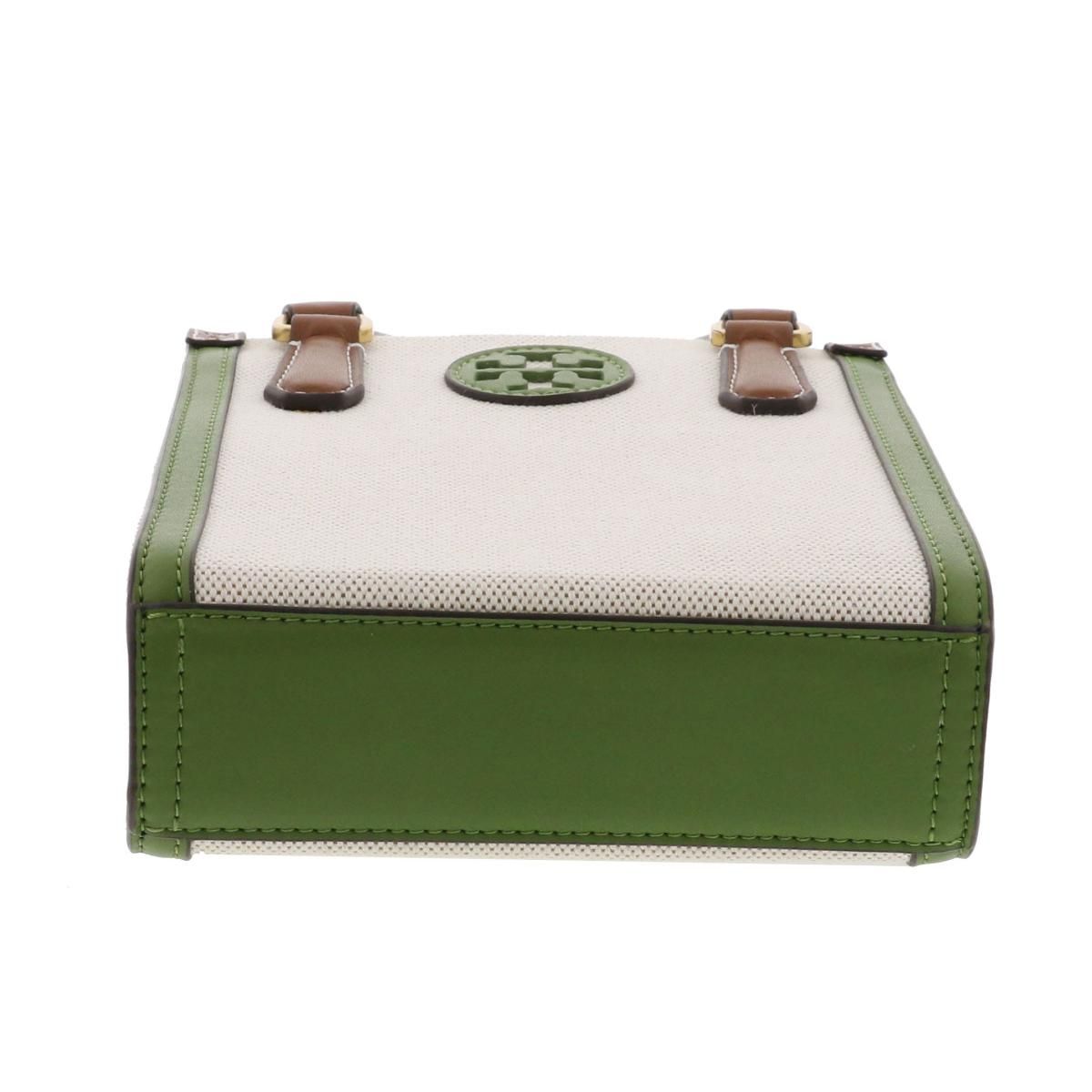 中古】TORY BURCH （トリーバーチ） ﾌﾞﾚｲｸ ｷｬﾝﾊﾞｽ ﾐﾆﾄｰﾄ バッグ