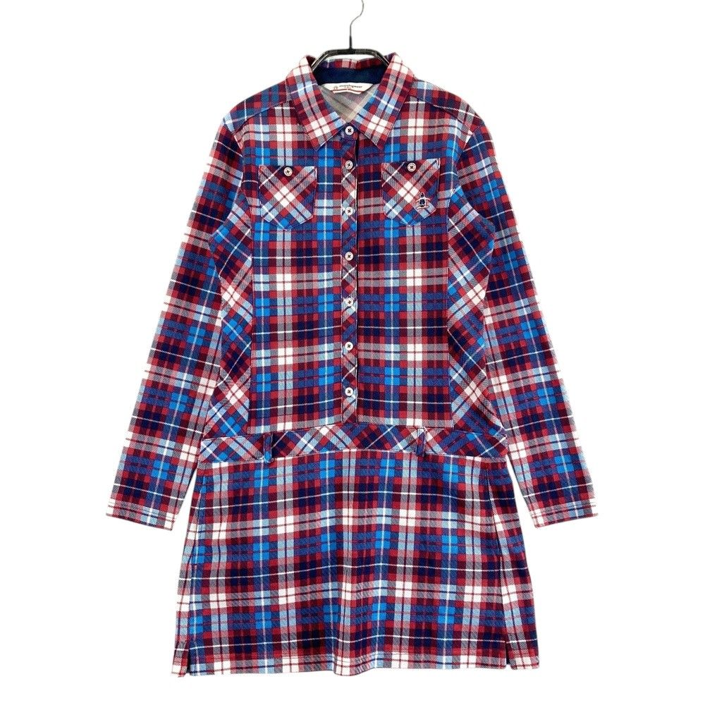 サイズ：S MUNSING WEAR マンシングウェア 長袖ポロワンピース