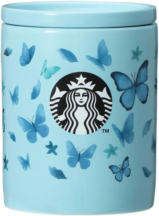 キョク キャニスター ブルーバタフライ スターバックス Starbucks 新品】スタバ サマーシリーズ キャニスターブルーバタフライ