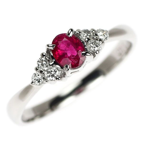 Pt900 D0.10 0.34 ルビーリング　　11号 Ruby Pt900ルビー ダイヤモンドリング (NO.47958) – JEX宝石