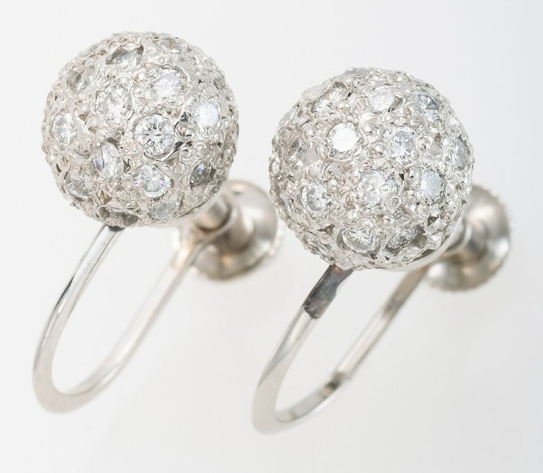 Pt900 ダイヤモンド イヤリング 品番d23-268