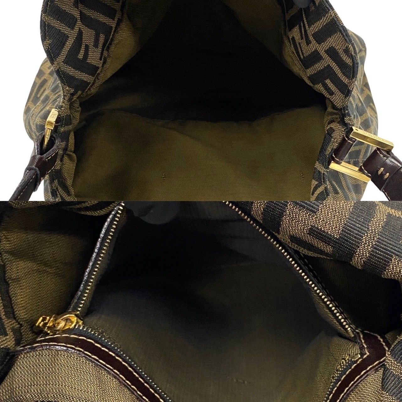 極 美品 袋付 FENDI フェンディ マンマバケット ズッカ FF 柄