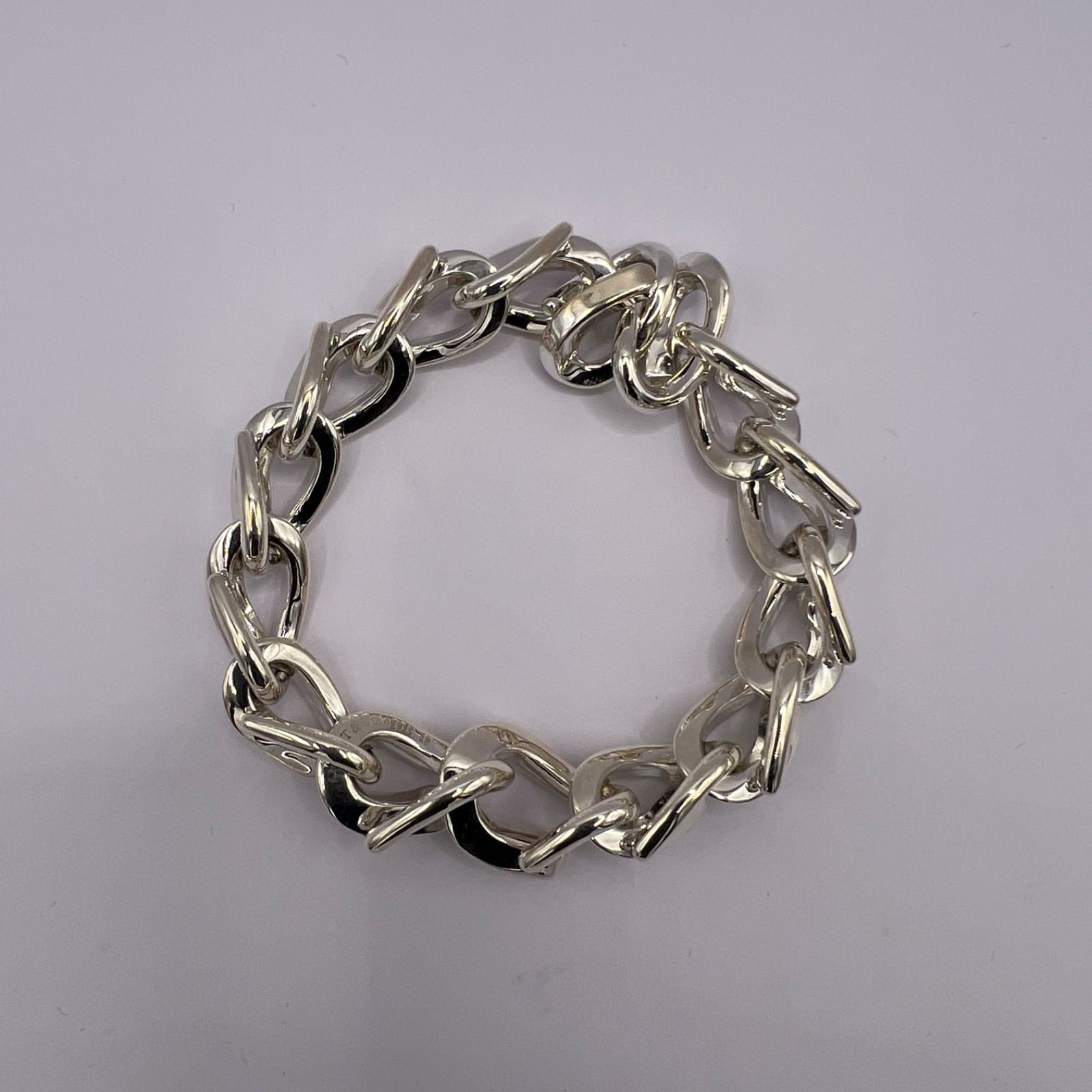 Tiffany-Co. ティファニー FORGELAGE LINK BRACELET フォージ ラージ ブレスレット 15リンク シルバー Ag925
