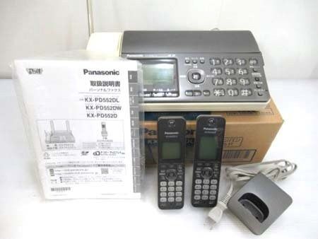 パナソニック おたっくす デジタルコードレス普通紙ファクス 子機1台付 FAX KX-PD552DL 2015年 通電 OK ノーチェックジャンク品