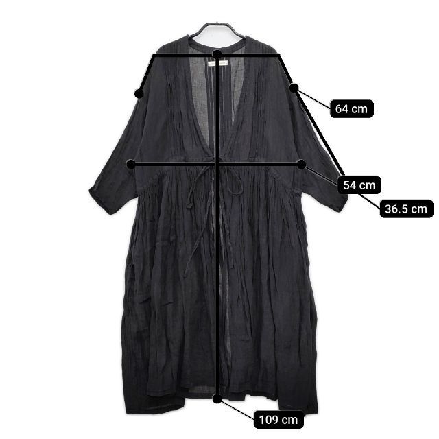 ikkuna suzuki takayuki リネン 製品染め 羽織 カーディガン タック