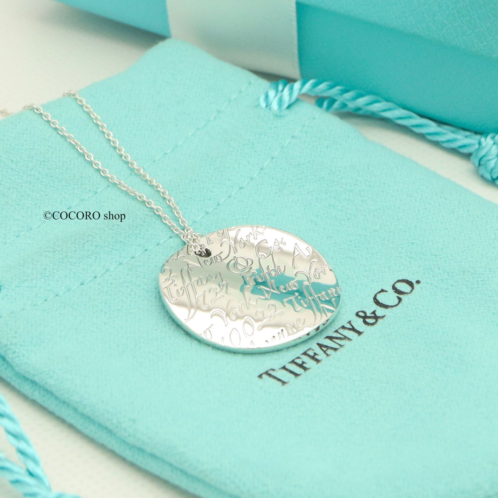 美品】ティファニー TIFFANY&Co. ノーツ ラウンド プレート