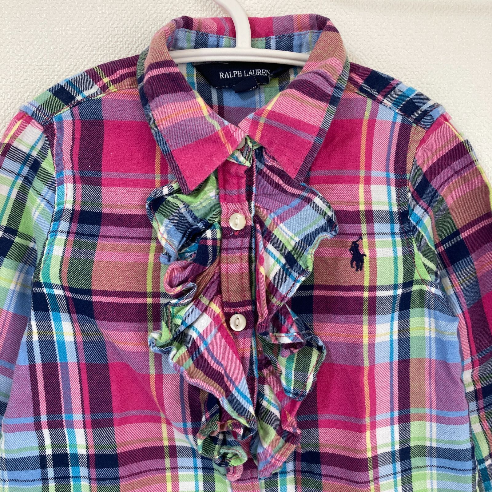 6457 ☆キッズ トップス 【RALPH LAUREN】 チェック柄・長袖シャツ 