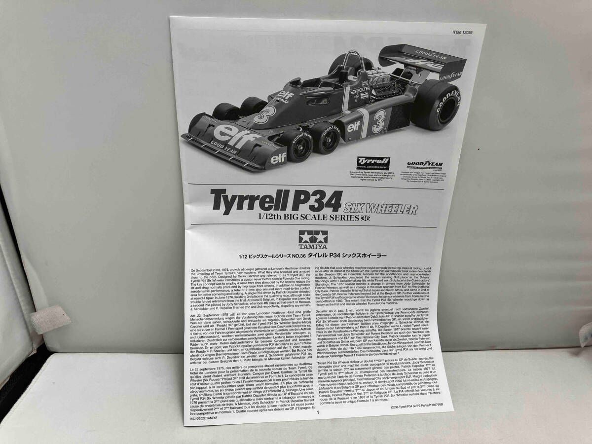 タミヤ 1/12 タイレル P34 シックスホイーラー プラモデル 未組立品 タミヤ 1/12 タイレル P34 シックスホイーラー プラモデル 未