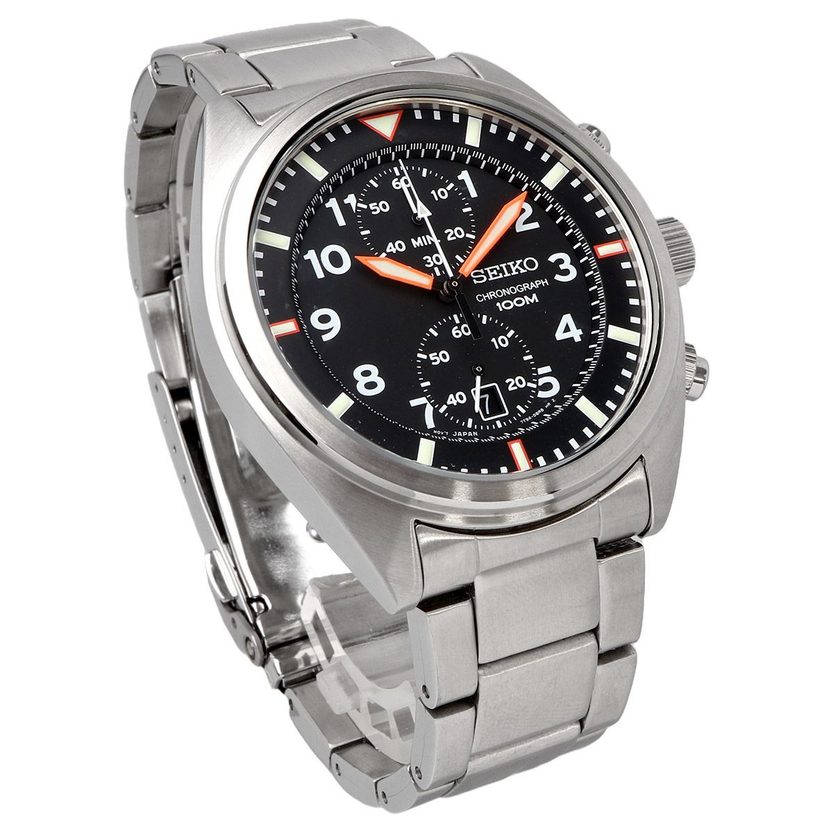 新品 未使用 時計 SEIKO 腕時計 セイコー クロノグラフ 100M ビジネス 