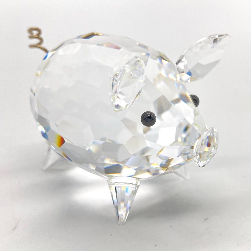 SWAROVSKI - スワロフスキー SWAROVSKI ブタ(L) オブジェ 置物 010031 クリア【中古】 スワロフスキー SWAROVSKI ブタ(L) オブジェ 置物 010031 クリア