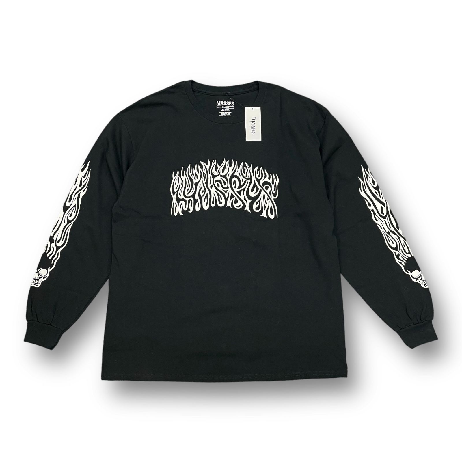 定価11000円 新品 MASSES T-SHIRT L/S FLAME2 フレイム プリント 