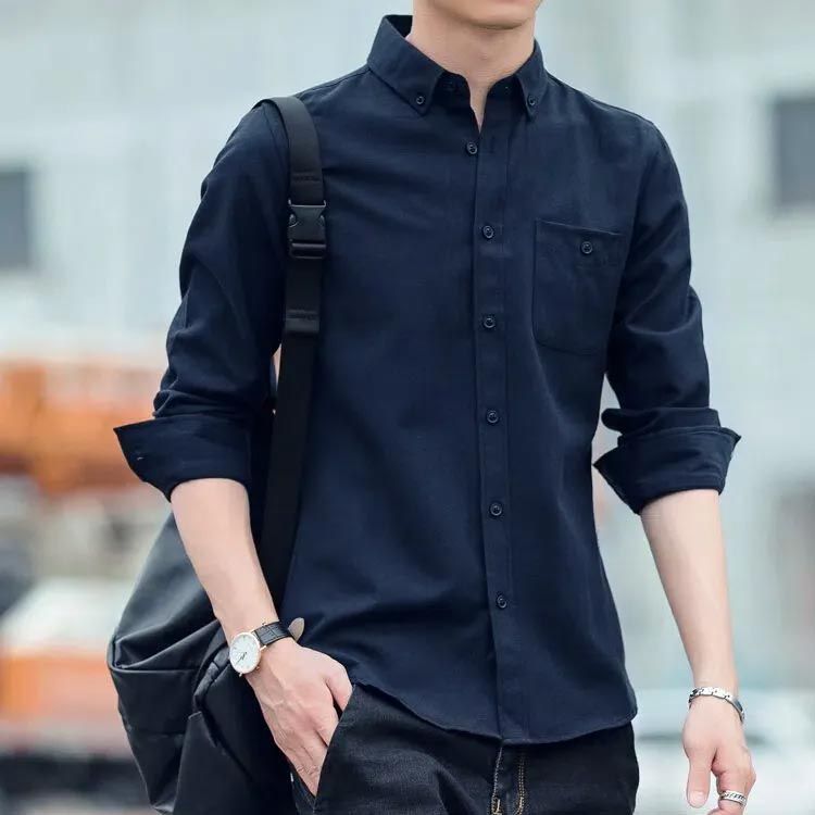 シャツ メンズ カジュアルシャツ オックスフォードシャツ 長袖 春 春服 