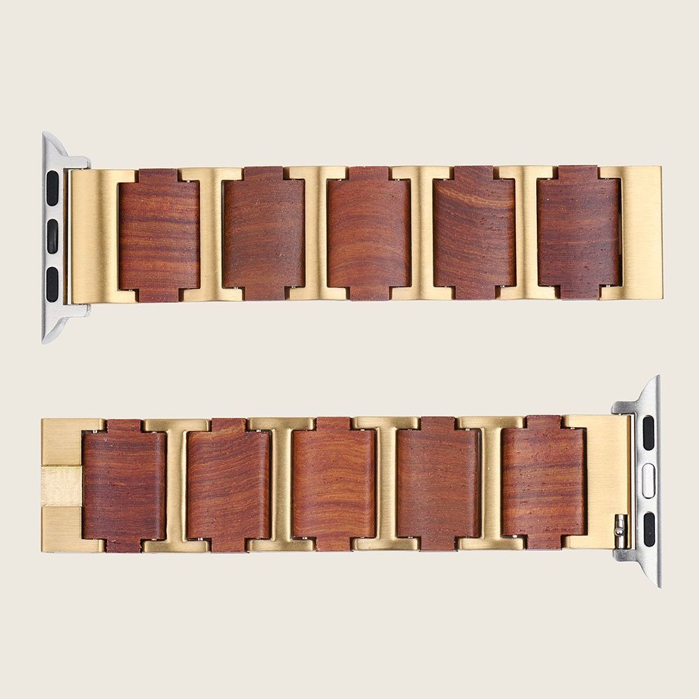 Apple Watch 対応 アップルウォッチ対応 天然木×ステンレススチール バンド 手作り ハンドメイド おしゃれ メンズ レディース 交換ベルト 替え Series 1〜8|SE対応 プレゼントに最適 ストラップ SSP276