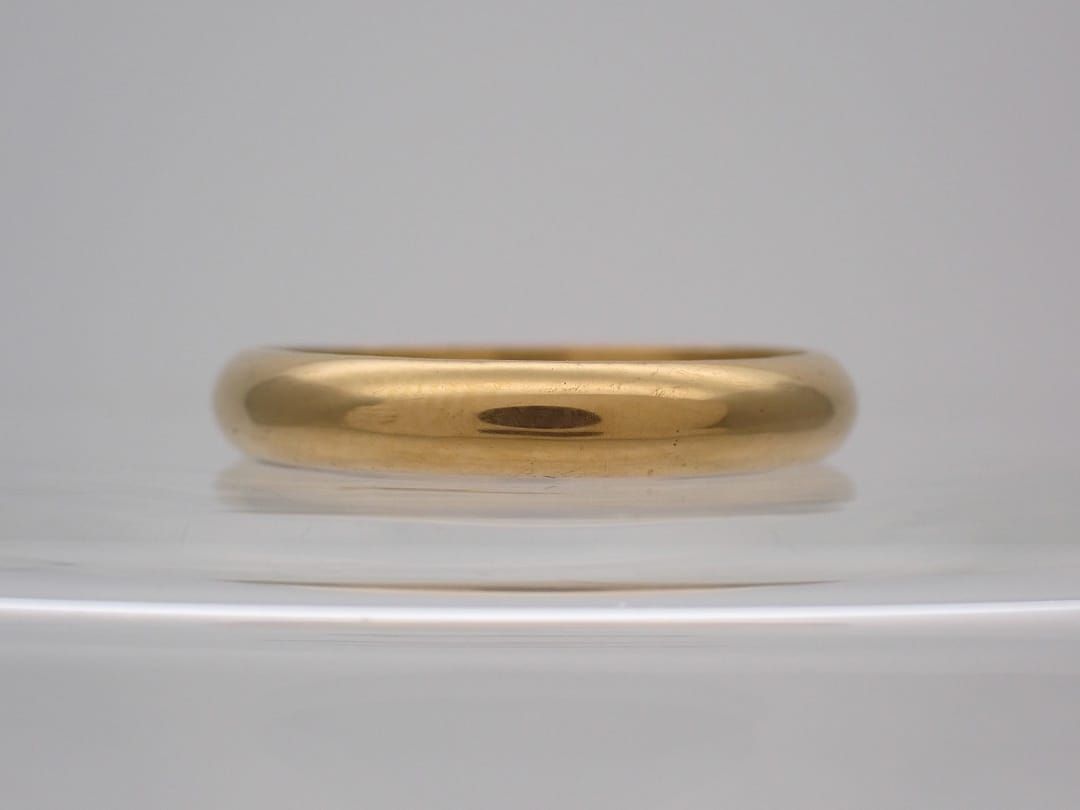 純金 K24 イエローゴールド 甲丸リング 10号 3.37g 中古B+ 【送料無料  
