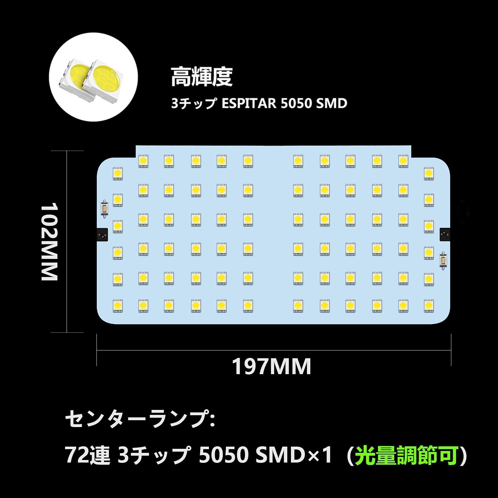 在庫処分】ZXREEK ハイエース LED ルームランプ HIACE 200系 LED