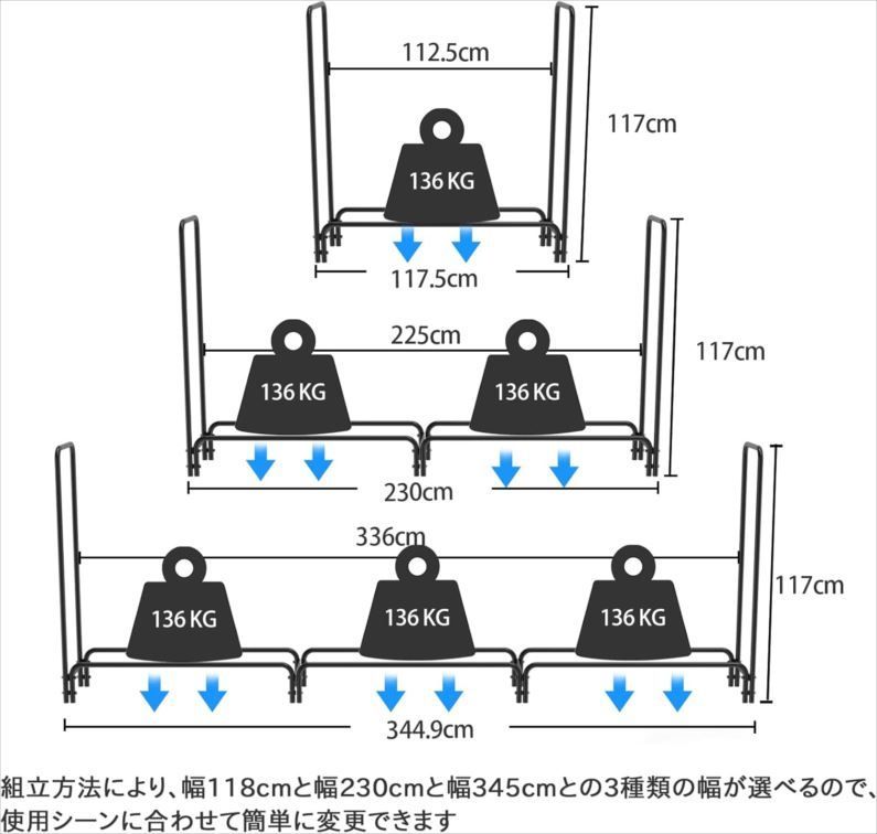  D 8572 薪棚 薪ラック ログホルダー キャリア 幅345 cm 大型 スチール 薪置き 薪の保管 薪ストッカー アウトドア Susre JJ-XZ 112-12 FT-230302 その他 住宅設備