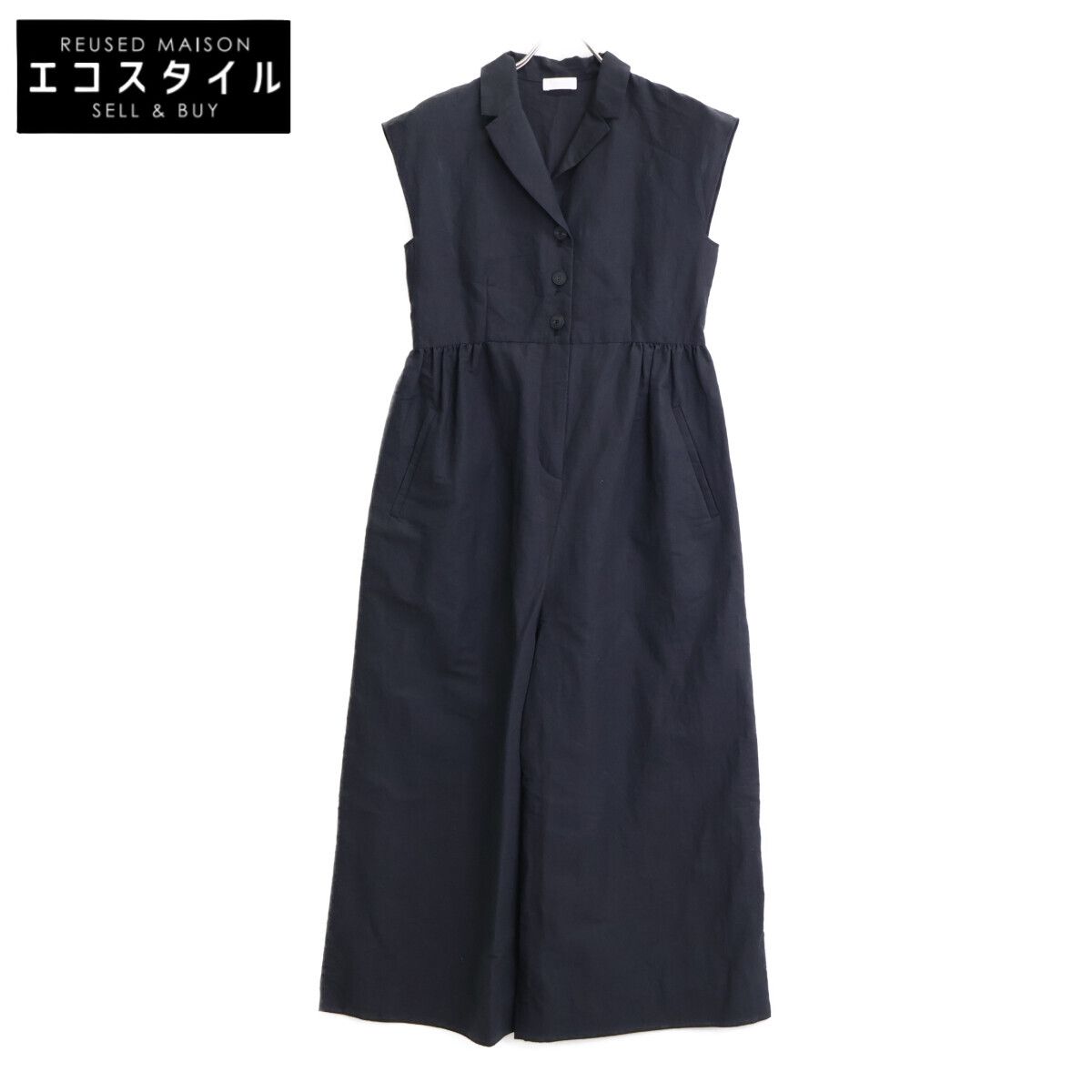 BALLSEY ボールジー 24年製 ﾌﾞﾗｯｸ ﾘﾈﾝ混 ﾑｰﾌﾞ ﾃｰﾗｰｶﾗｰｵｰﾙｲﾝﾜﾝ 36