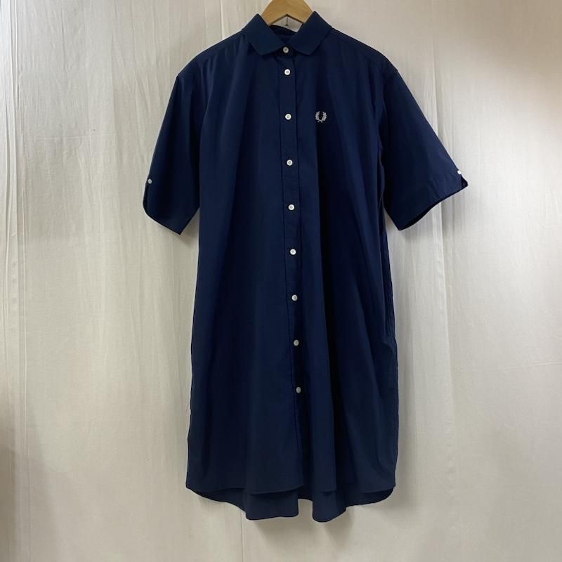 FRED PERRY ネイビー ジップアップワンピース UK 10 FRED PERRY ネイビー ジップアップワンピース UK 10