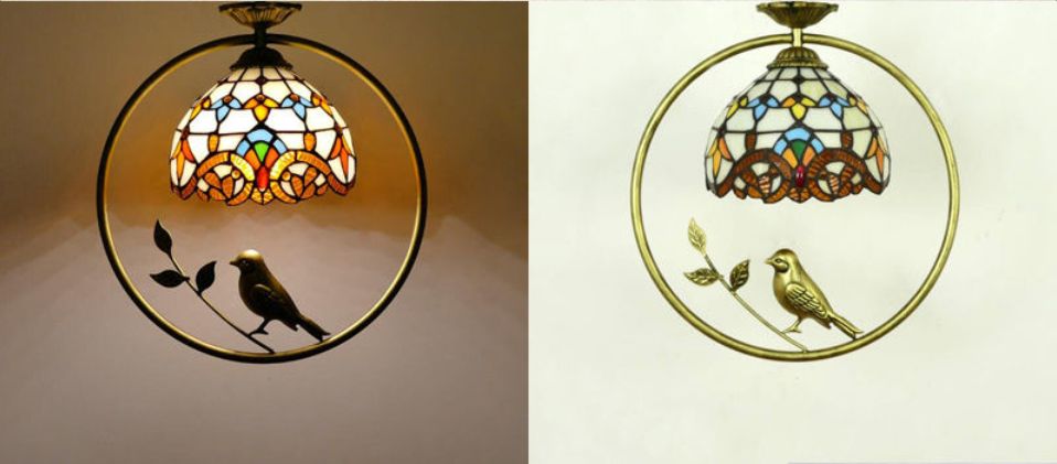 照明 家具 ステンドランプ ステンドグラス アンティーク インコ ヴィンテージ NEXPOTALLINN_EU