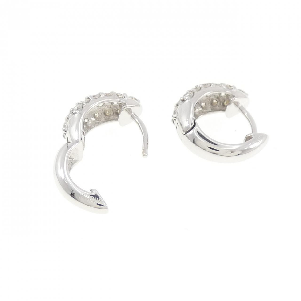 K18 WG ダイヤピアス 合計0.5ct PG（ファッション） ダイヤモンド ピアス ハーフエタニティ K18