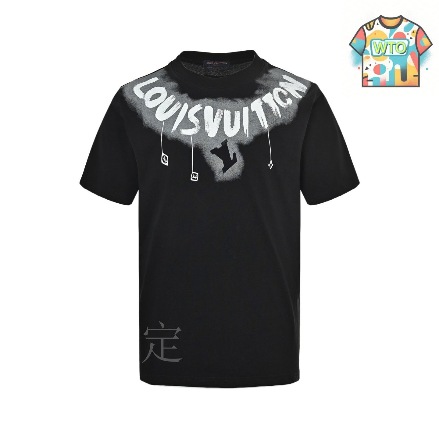 き*く様 Louis Vuitton バラプリント Tシャツ S ルイ・ヴィトン LV コンサート プリント Tシャツ ブラック
