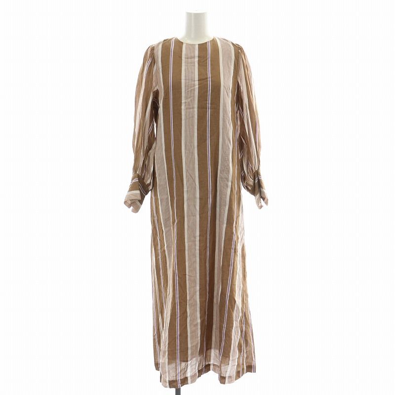 ヌキテパ NE QUITTEZ PAS! Cotton Voile Stripe Back Twisted Dress  