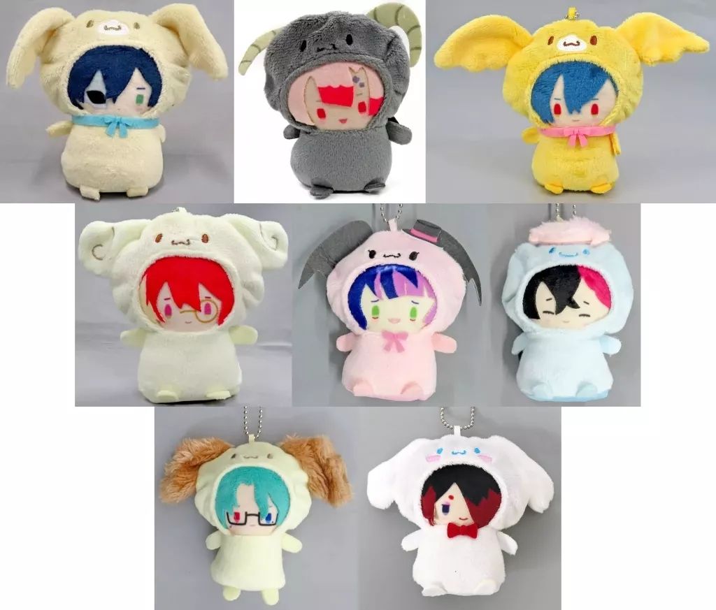キーホルダー 全8種セット 「悪魔執事と黒い猫×シナモロール