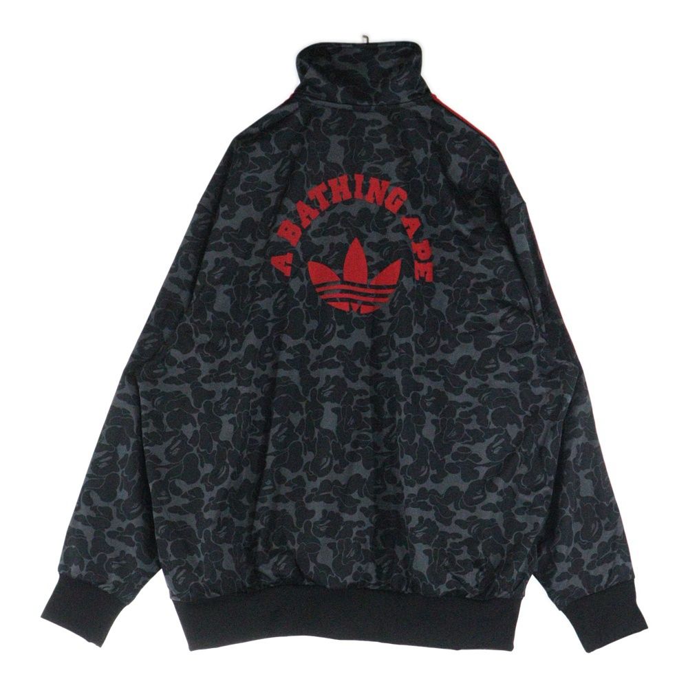 adidas Originals アディダスオリジナルス ×A BATHING APE BAPE FIREBIRD TRACK TOP アベイシングエイプ 総柄トラックジャケット グレー JN7125