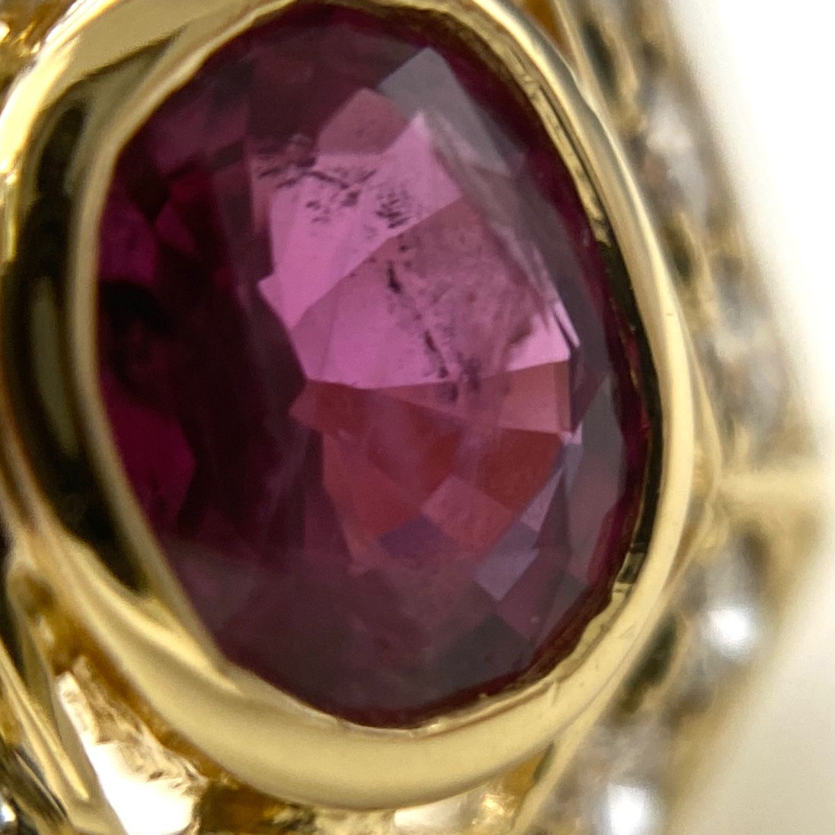 ルビー デザインリング K18 イエローゴールド 12.5号 ルビー デザインリング 12.5号 K18