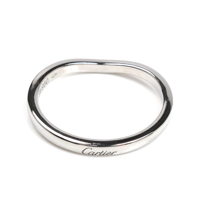 CARTIER カルティエ Pt950プラチナ バレリーナ カーブ ハーフエタニティ ダイヤ リング 指輪 B4093054 14号 54 3.2g レディース SIROKUMA-CORPORATION_COM