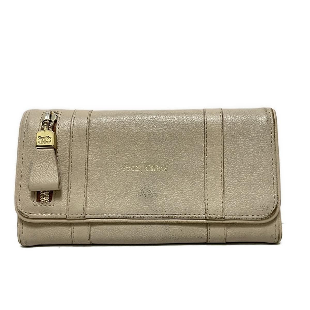 CELINE(セリーヌ) 長財布 マカダム柄 ダークブラウン×ブラウ