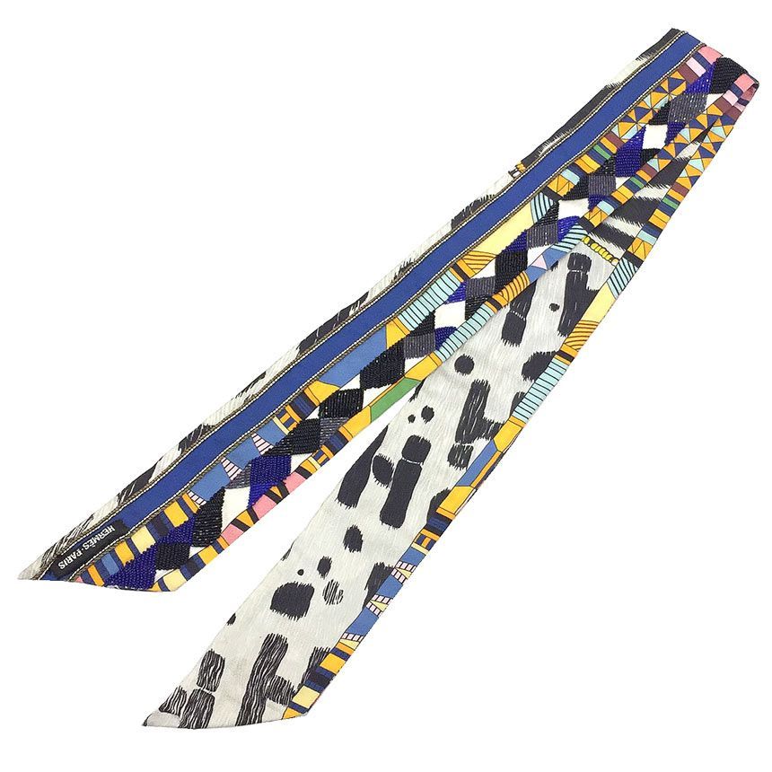 HERMÈS ツイリー HERMES エルメス ツイリー ツインズ ブリッドドゥガラ ホワイト