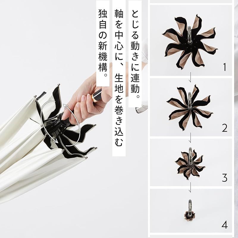 マーナ marna Shupatto アンブレラ UV 日傘 レディース 長傘 傘 メンズ 日傘兼用雨傘 UVカット率 UPF50 遮光 晴雨兼用傘 シュパット プレゼント 16本骨 パウダーブラウン 敬老の日 55cm S509BR NEXPOTALLINN_EU