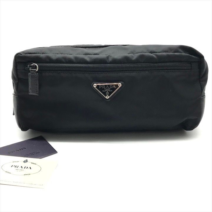 極美品　プラダ　ショルダーバッグ　サフィアーノレザー　ナイロン　三角ロゴ PRADA 極 美品 袋付 プラダ 三角ロゴ 金具 ナイロン レザー 本革