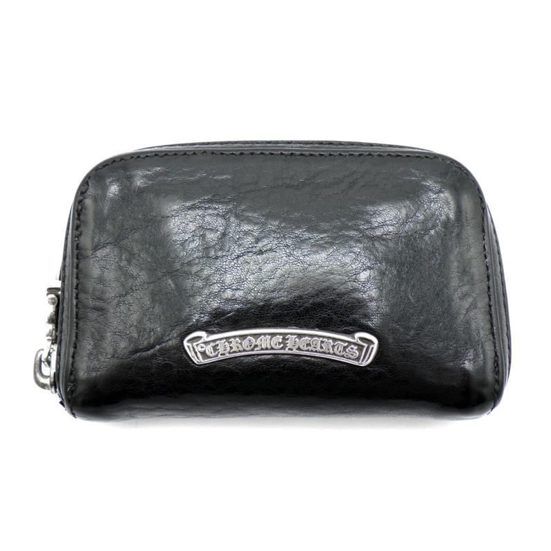 クロムハーツ CHROME HEARTS COIN CASE コインケース ダガー ラウンドジップ レザー財布 44272