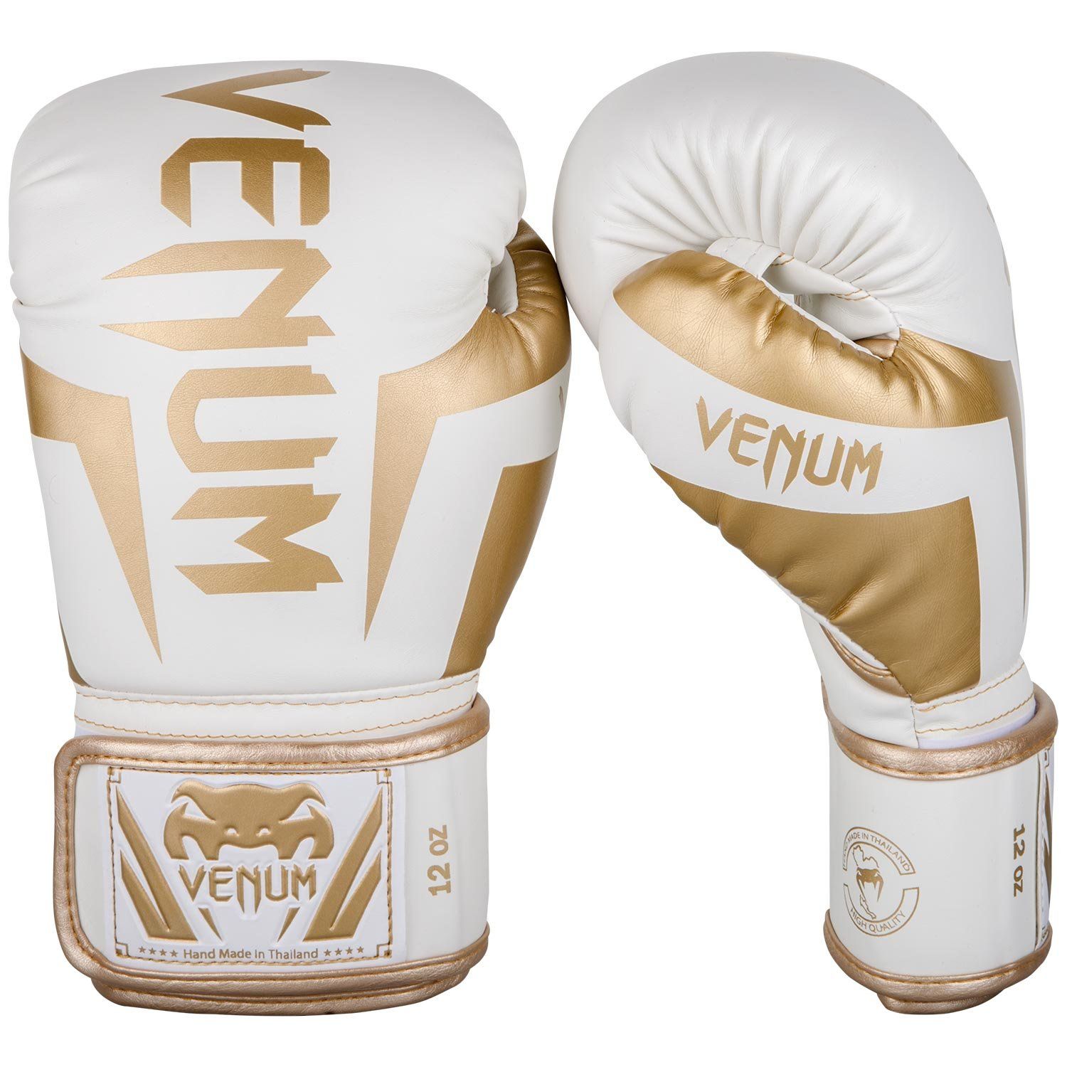 VENUM ヴェヌム ボクシンググローブ Elite - エリート 白|ゴールド 8oz
