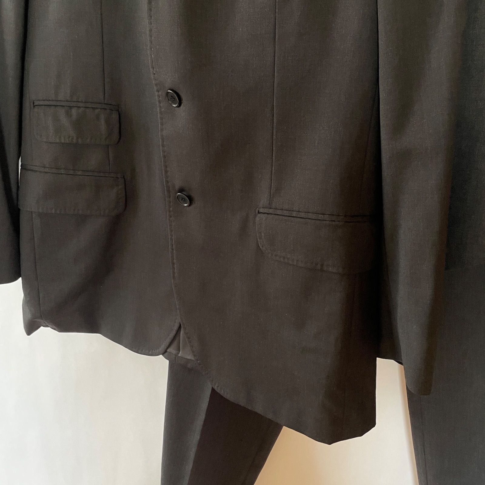 【極美品】ニューヨーカー スーツセットアップ 11号 チェルッティ生地 LANIFICIO F.LLI CERRUTI]こだわりの生地でオーダースーツを作り