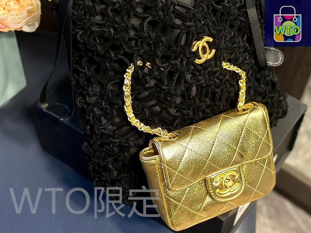 CHANELシャネルのブラック編み込みビーチバッグ｜ ｜