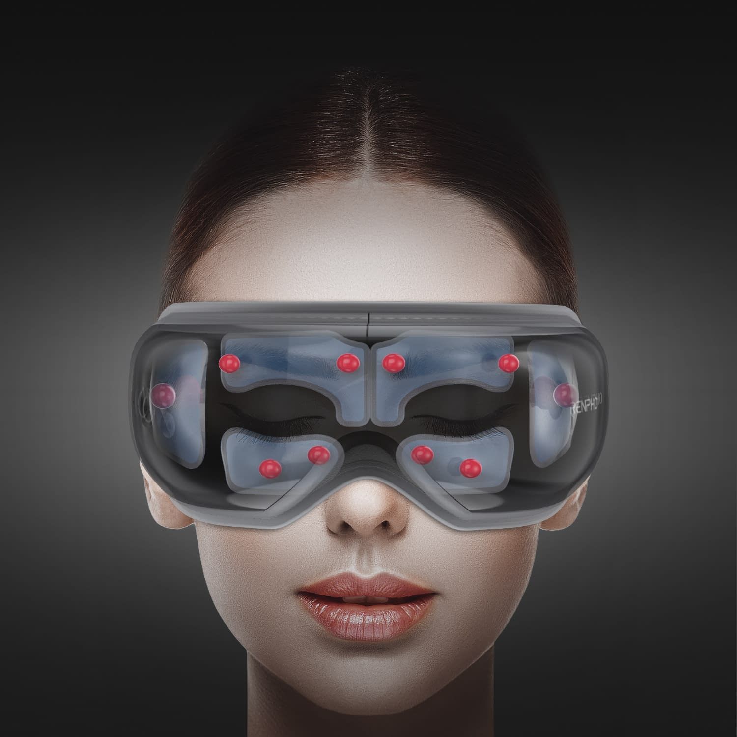  アイウォーマー 25-7335-00 RENPHO EM 001 G グレー アイマスク 快適グッズ 旅行小物