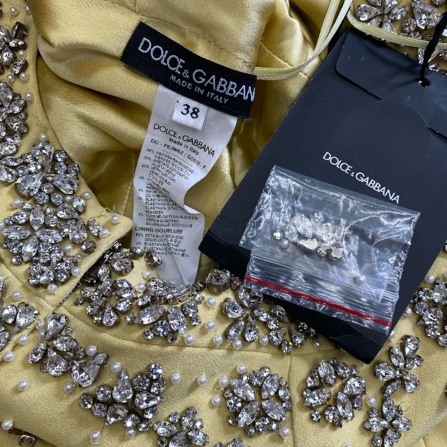 Dolce&Gabbana Vネックシャーリングドレス⭐︎定価581,000円 未使用訳有 ドルチェ&ガッバーナ F6JW6Z GD51B ドルガバ D&G