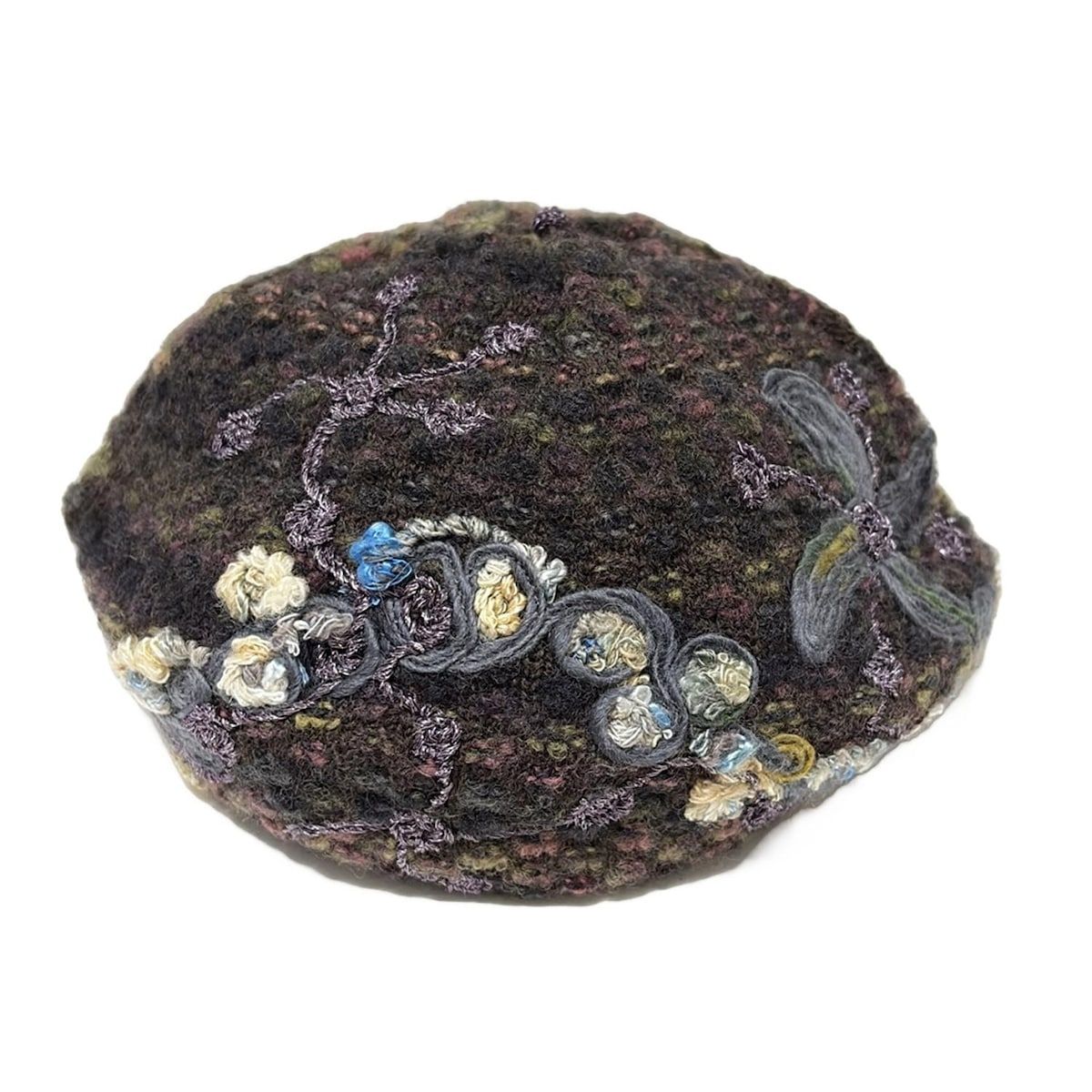 M.&KYOKO エムアンドキョウコ 花柄 ウール 刺繍 チュニックワンピース