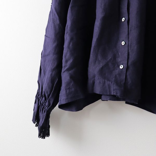 2023SS nest Robe ネストローブ リネン×レース ショートブラウス F  
