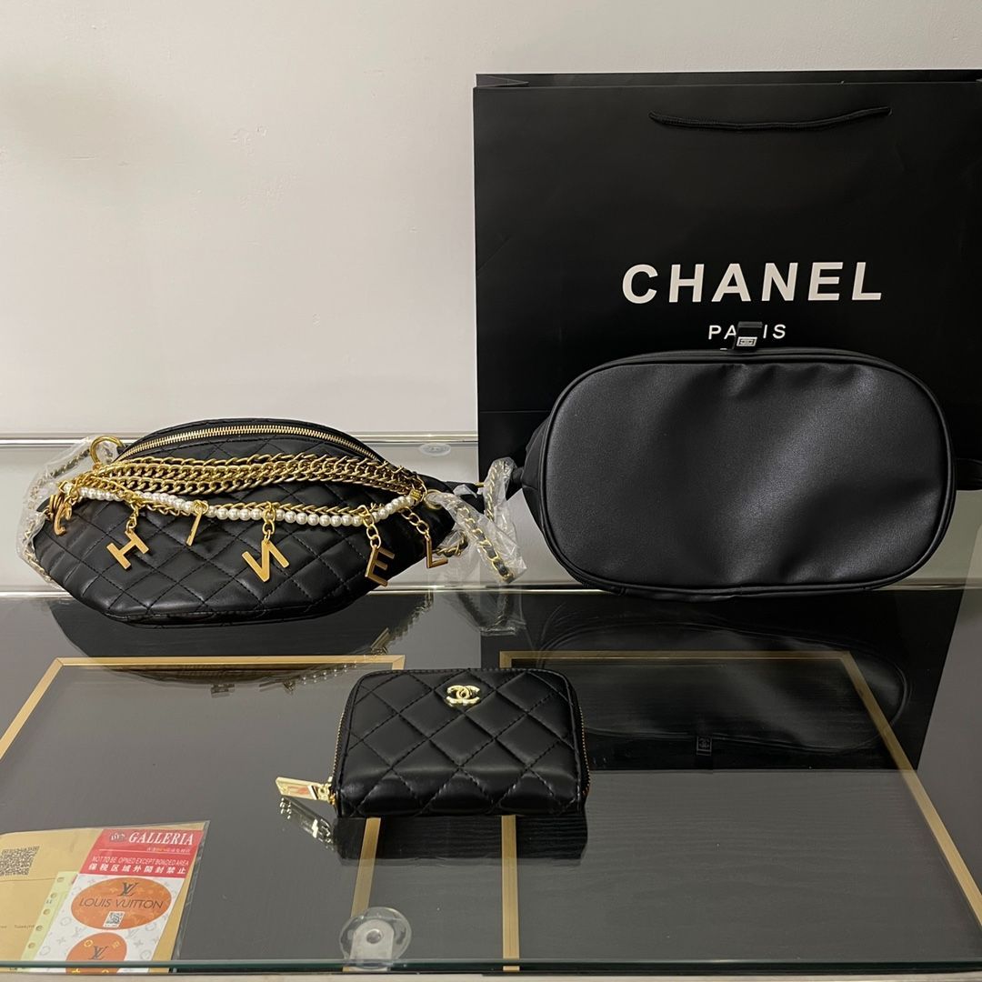☆極美品シャネル 3点セット☆黒CHANELシャネル ショルダーバッグ 