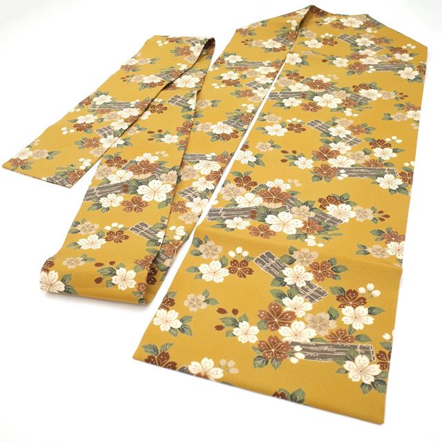 新古品】すごい値！名古屋帯 九寸 高級 手染め 本加工 縮緬 ちりめん