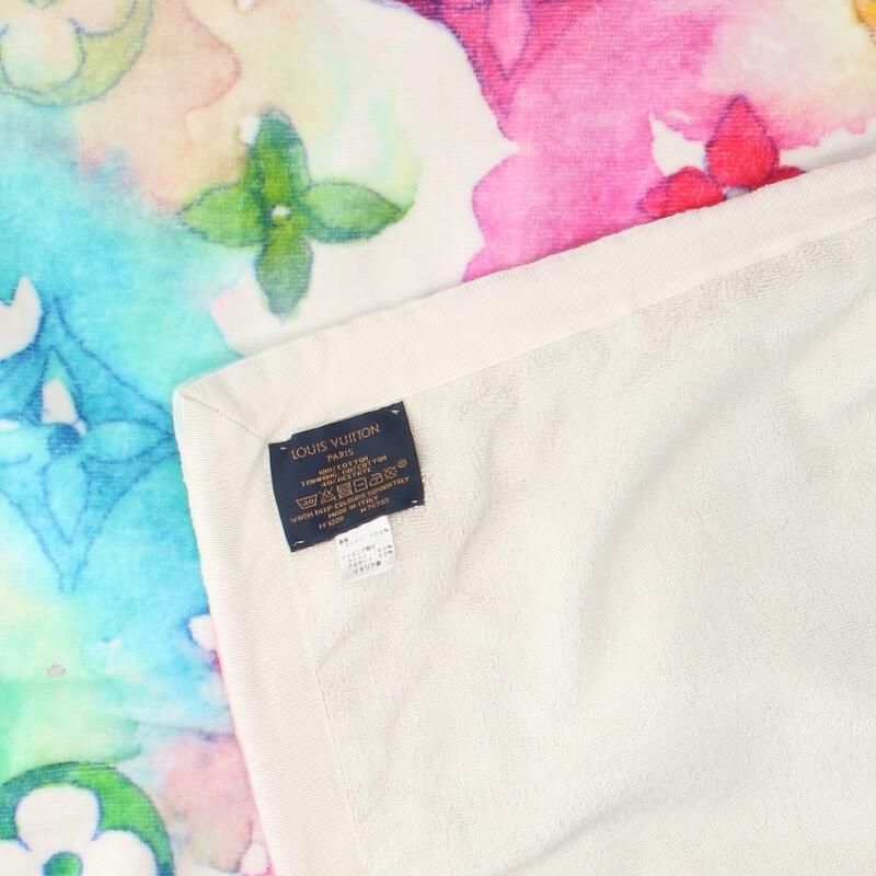 M76753 ウォーターカラーモノグラムコットンビーチタオル