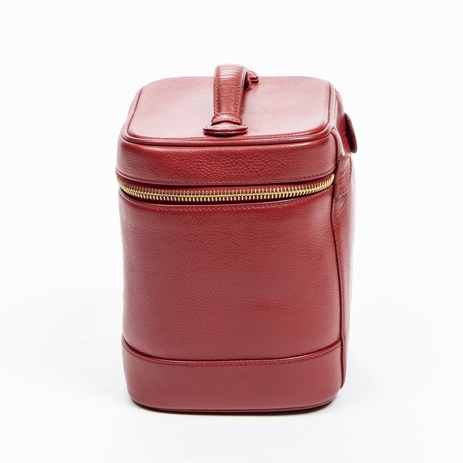 CHANEL シャネルバニティケース赤キャビアレザーA