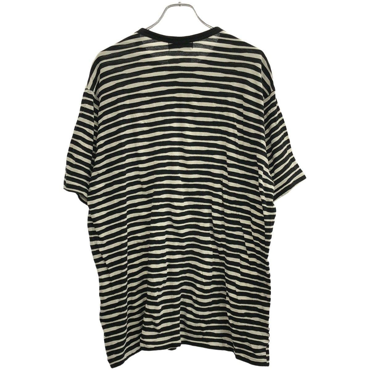 yohji yamamoto POUR HOMME / Tシャツ/3/コットン/マルチカラー/ボーダー/HS-T38-086 Yohji Yamamoto POUR HOMME ヨウジヤマモト プールオム 24SS ボーダーT
